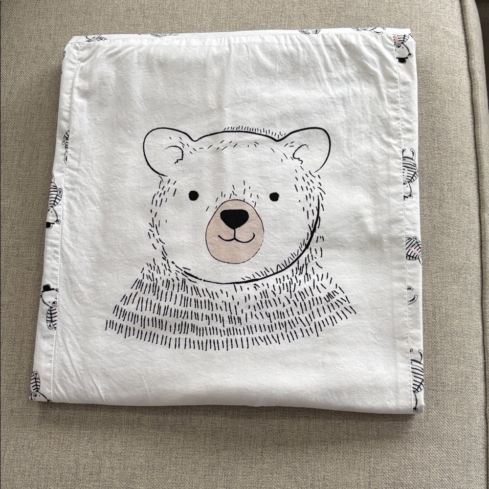 Handmade teddy bear baby/toddler quilt/blanket